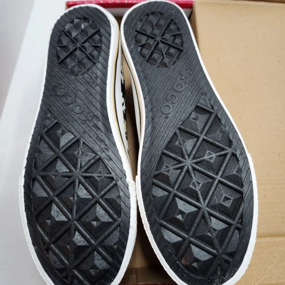 FOCO Women’s Army Graphic Canvas Low‑Top Sneakers Black Size 7